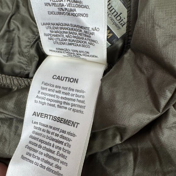 Columbia Titanium 700 Down Reversible Puffer Green Brown Jacket Men's Size L - Picture 15 of 16